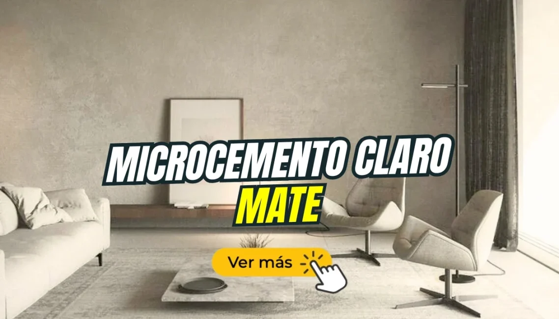 Placas decorativas microcemento claro mate Interior moderno con mesa, sillas, y decoración en microcemento claro mate.